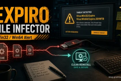 Expiro file infector alert with Win32 and Win64 cleanup decision