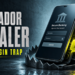 Salvador Stealer disguised as a banking login app while intercepting an SMS code