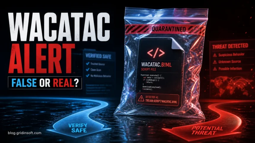 Wacatac.B!ml Defender alert false positive or real threat decision image