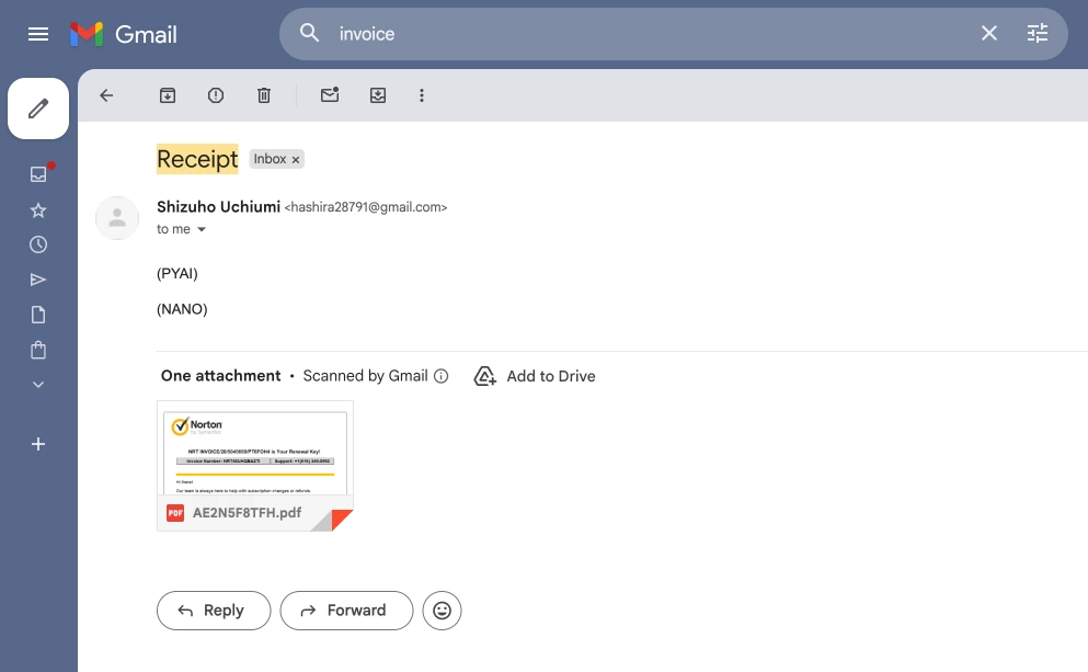 Fake Norton Invoice Scam: PDF Red Flags and What to Do 2 Fake Norton invoice email attachment with a support-phone trap.
