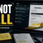 Fake Norton invoice warning with a do-not-call phone trap.