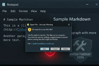 Microsoft patched a Windows 11 Notepad
