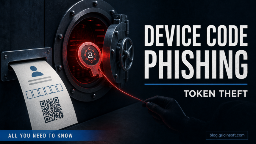 Device code phishing token theft poster