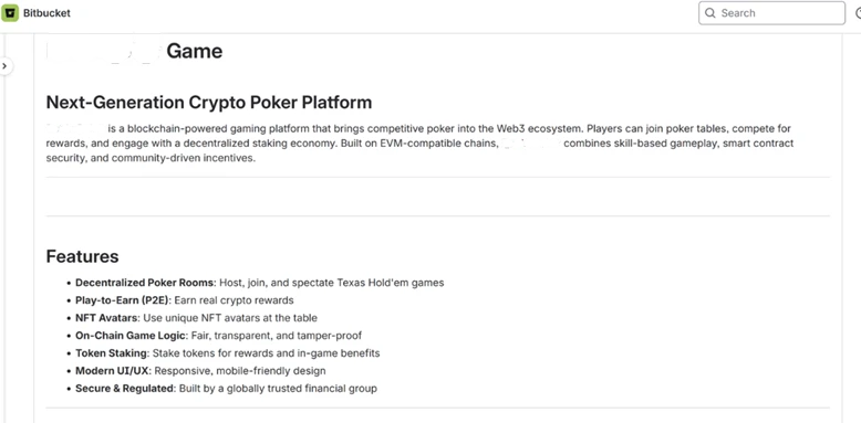Fake interview repository posing as a blockchain game