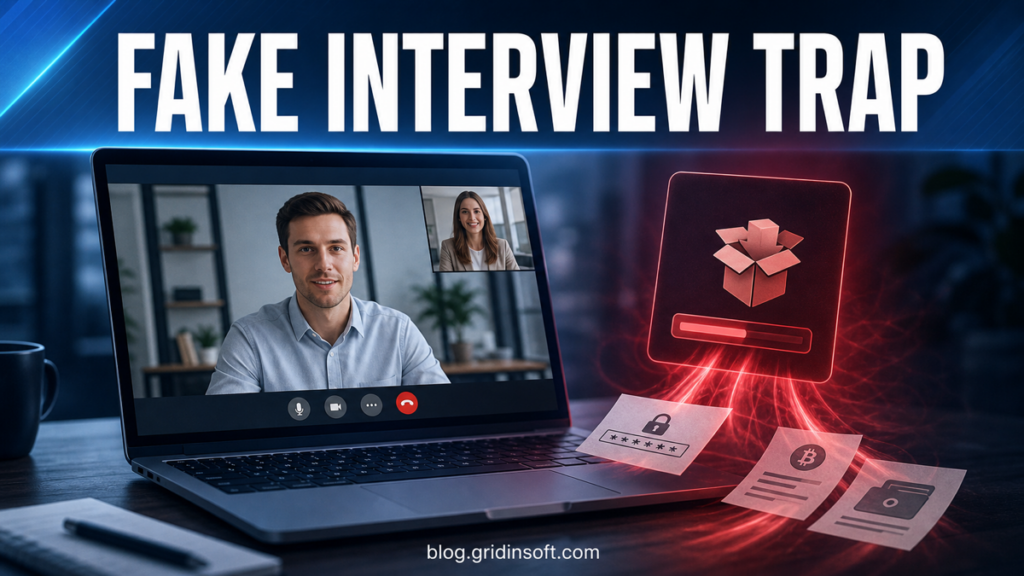 Fake job interview malware trap with a malicious downloaded app