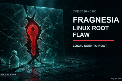 Fragnesia Linux root flaw allegory with cracked kernel page cache and red root key