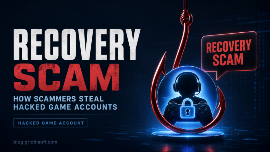 Recovery scam hook targeting a locked gaming account
