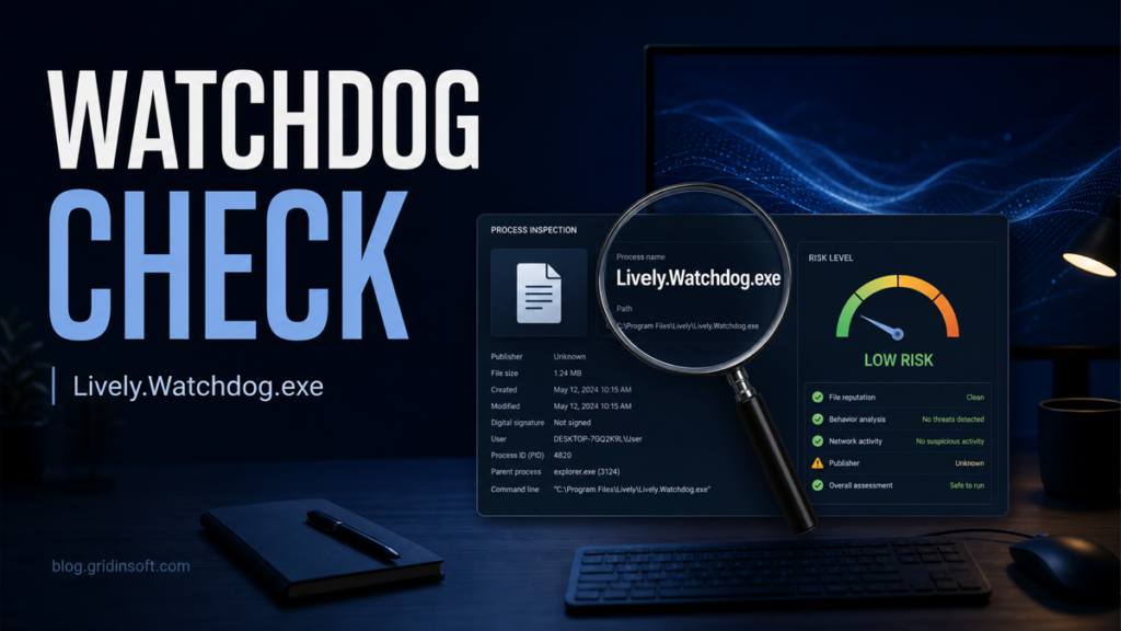 Editorial illustration of a Lively.Watchdog.exe process safety check