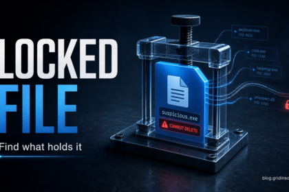 Suspicious Windows file locked by another running process