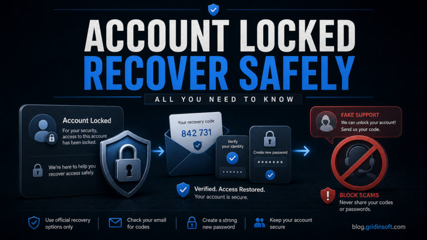 Microsoft account locked recovery and fake support scam warning