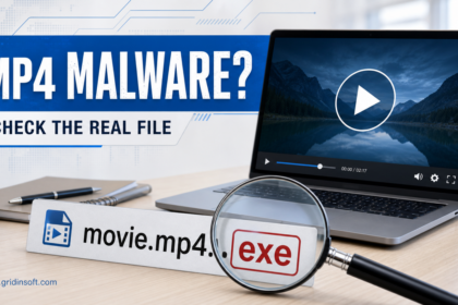 MP4 malware safety check showing a fake movie.mp4.exe double extension