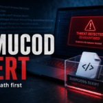 Nemucod Defender alert cleanup poster with a suspicious script in containment.