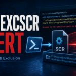 Trojan:Win32/PowExcScr.HB!MTB PowerShell exclusion alert illustration