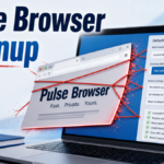Pulse Browser cleanup poster showing a suspicious browser window and Windows default app checklist