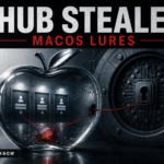 SHub macOS stealer fake login lures editorial illustration