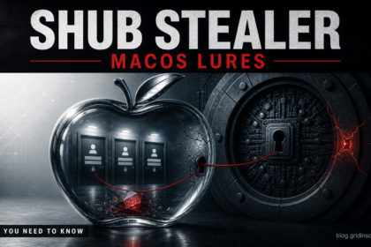 SHub macOS stealer fake login lures editorial illustration