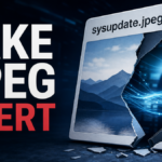 Fake JPEG alert poster for sysupdate.jpeg malware cleanup.