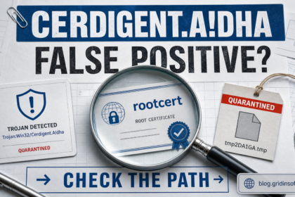 Trojan:Win32/Cerdigent.A!dha false positive Defender detection guide
