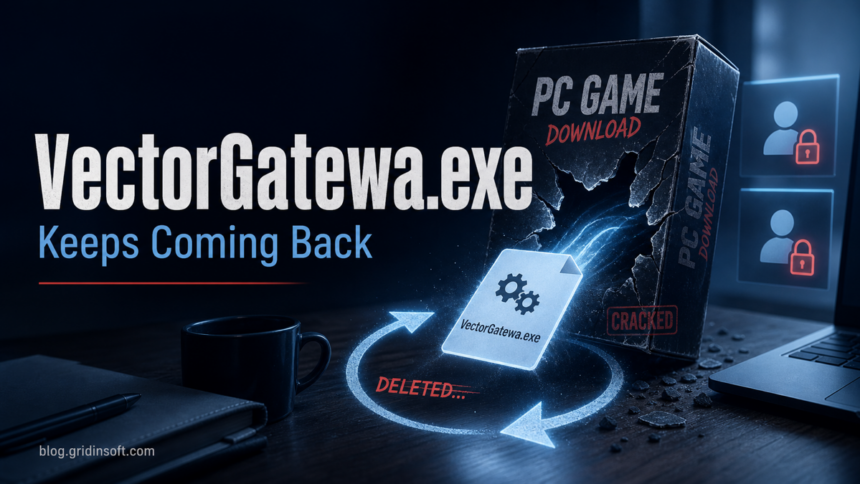 VectorGatewa.exe Removal 1 VectorGatewa.exe keeps coming back after deletion from a cracked game download