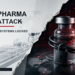 West Pharmaceutical cyberattack allegory with medicine supply chain and locked vial