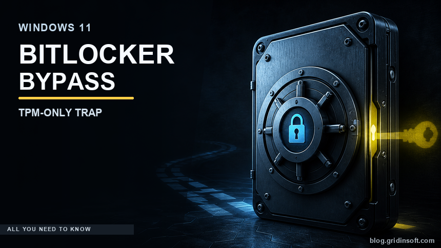 YellowKey BitLocker bypass allegory with locked drive and hidden key