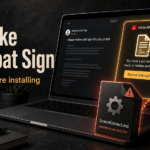 Fake Adobe Acrobat Sign request leading to a ScreenConnect installer warning
