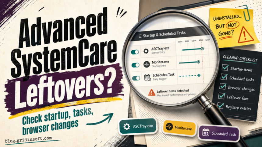 Advanced SystemCare leftover startup entries and scheduled tasks cleanup checklist