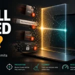 Antivirus protection stopping suspicious files and links before they reach a Windows laptop