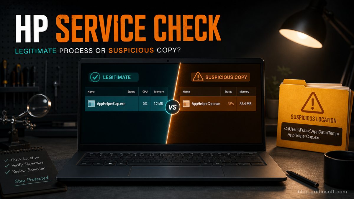 AppHelperCap.exe: HP Service, High CPU, or Malware?
