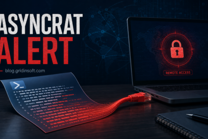 Editorial illustration for Trojan:PowerShell/Asyncrat!rfn and AsyncRAT cleanup.