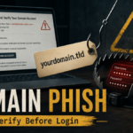 Fake domain account verification email pulling a domain owner toward a password trap.