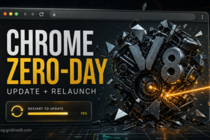 Chrome CVE-2026-11645 warning with update and relaunch prompt