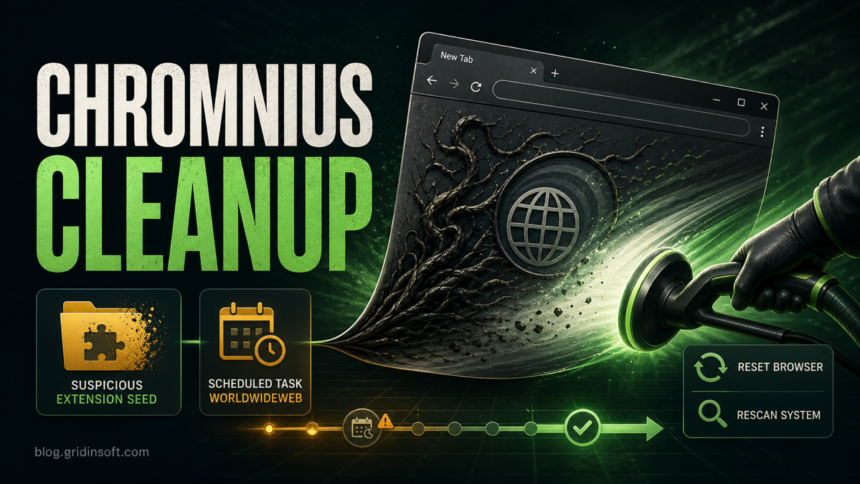 Chromnius browser cleanup with ExtensionSeed and WorldWideWeb task checks