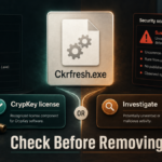 Ckrfresh.exe safety check between CrypKey licensing and suspicious indicators.