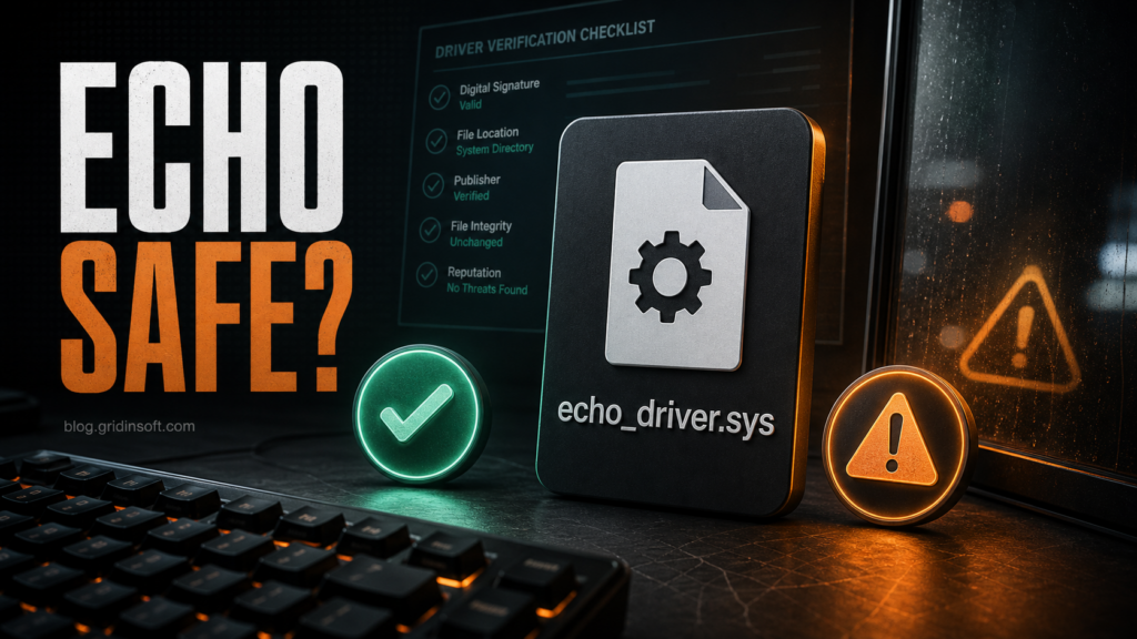 Echo Anti-Cheat echo_driver.sys safety check on a Windows desktop.