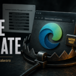 Fake update trap connected to a Microsoft Edge backdoor and native host tunnel.