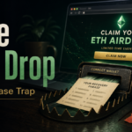 Fake ETH airdrop poster showing a recovery phrase trap.