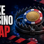 Fake crypto casino trap with a locked withdrawal button.