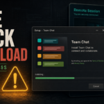 Fake Slack download malware warning with hidden remote access behind a generic installer