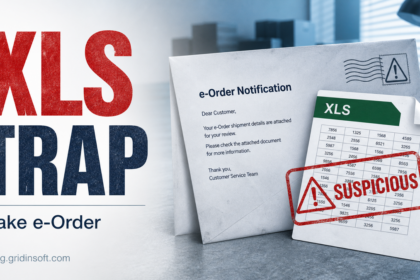 Fake e-Order XLS attachment.