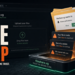 A fake file-sharing page turns into a Fileshare.vg browser notification trap.
