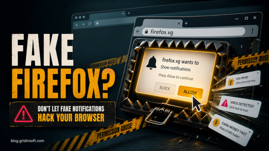 Firefox.vg fake browser notification permission prompt shown as a trap.