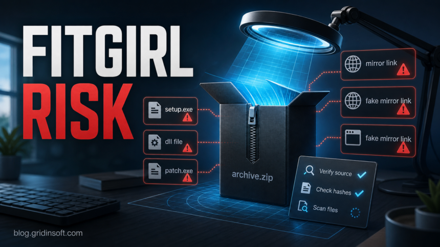 FitGirl Repacks risk check editorial poster.