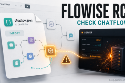 Flowise chatflow import leading to a server RCE warning.