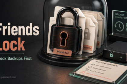 Friends ransomware locks files with the .friends124 extension before recovery checks.