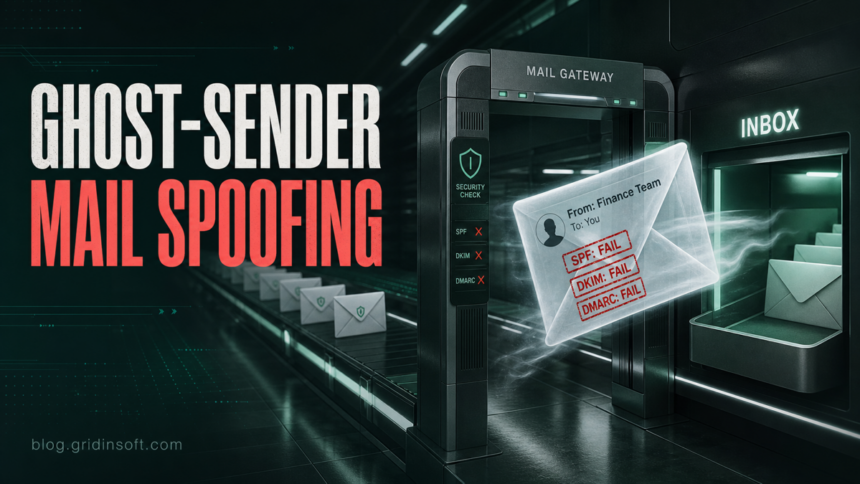 Ghost-Sender Spoofing 1 Ghost-Sender spoofed email passing a mail gateway despite SPF DKIM and DMARC failures.