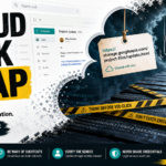 Cloud link trap poster showing a storage.googleapis.com link leading to a fake login page.