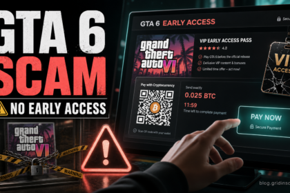 Fake GTA 6 early access checkout asking for cryptocurrency payment.