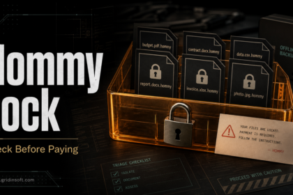 Locked .hommy files in a Hommy ransomware recovery triage scene.