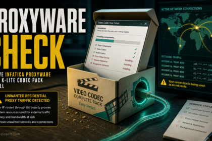Windows proxyware check after a codec-pack installation.